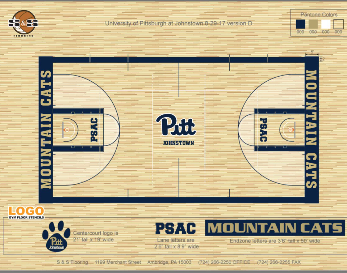 The+Pitt-Johnstown+sports+center+renovation+is+planned+to+start+on+Sept.+25.+The+composite+floor+will+be+covered+by+a+hardwood+surface.