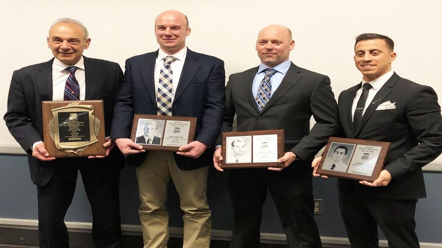Mountain+Cat+head+wrestling+coach+Pat+Pecora+%28left%29+was+named+coach-of-the-year+March+7+in+Cleveland.